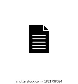 Document icon vector for computer, web and mobile app 