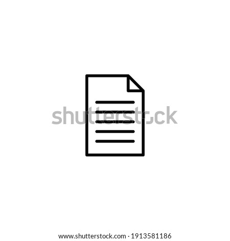 Document icon vector for computer, web and mobile app 