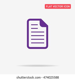 Document icon. Vector concept illustration for design.