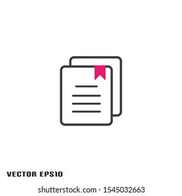 document icon vector design element logo template