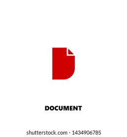 document icon. document vector design. sign design. red color
