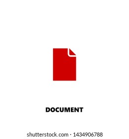 document icon. document vector design. sign design. red color