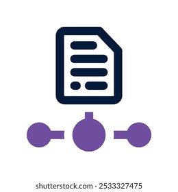 Icono de documento. Icono de Vector de doble tono para su Sitio web, móvil, presentación y diseño de logotipo.