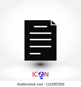 Document Icon, Vector EPS 10 illustration style