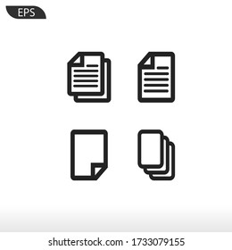 Document icon vector eps 10