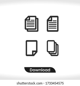 Document icon vector eps 10