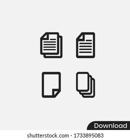Document icon vector eps 10