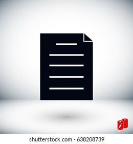 Document Icon, Vector EPS 10 illustration style