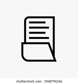 Document icon vector. File icon illustration on white background