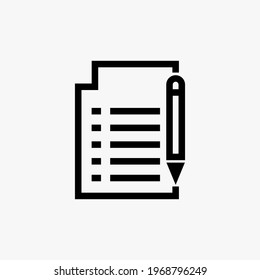 Document icon vector. File icon illustration on white background