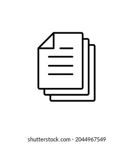 Document icon vector, File icon vector, Paper icon