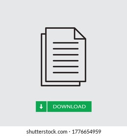 Document icon vector. File sign