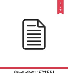 Document icon vector. File sign