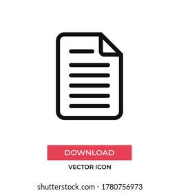 Document icon vector. File sign