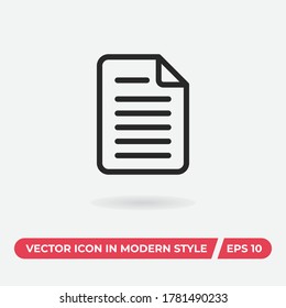 Document icon vector. File sign