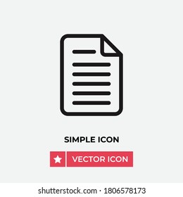 Document icon vector. File sign