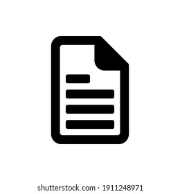 Document Icon Vector. Files Symbol Vector Illustration