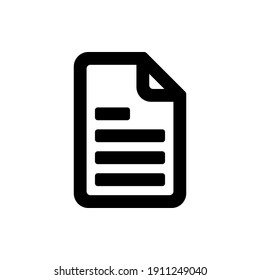 Document Icon Vector. Files Symbol Vector Illustration