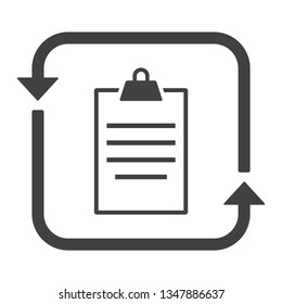 Document icon, vector, flat design