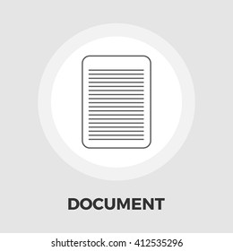 Document icon vector. Flat icon isolated on the white background. Editable EPS file. Vector illustration.