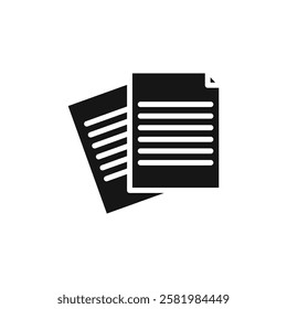 Document icon Vector flat thin line illustration