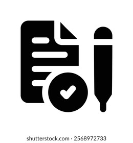 document icon. vector glyph icon for your website, mobile, presentation, and logo design.