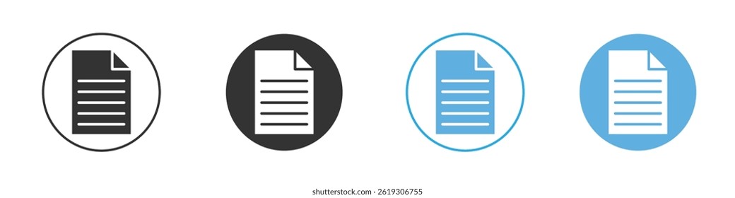 Document icon Vector Graphic set