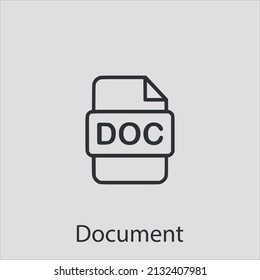 document icon vector icon.Editable stroke.linear style sign for use web design and mobile apps,logo.Symbol illustration.Pixel vector graphics - Vector