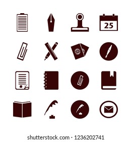 document icon. document vector icons set calendar, envelope, notebook and open book
