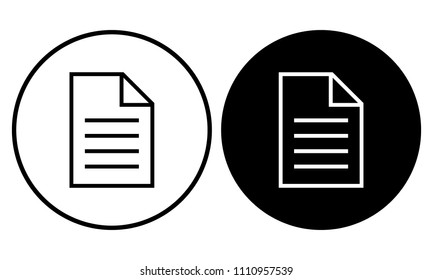 Document icon. Vector illustration