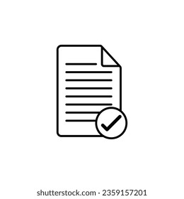 document icon vector illustration check mark paper icon