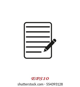 document, icon, vector illustration eps10