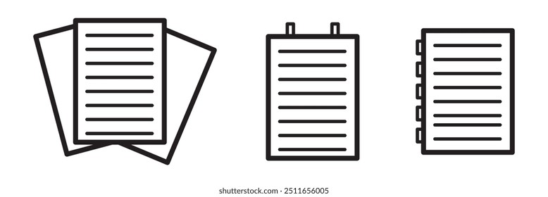 Document icon vector illustration. File icon set .