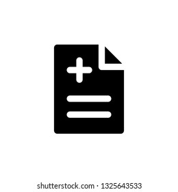 Document Icon Vector Illustration in Glyph Style for Any Purpose