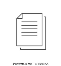 Document icon vector illustration isolated on white