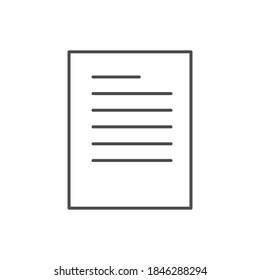 Document icon vector illustration isolated on white