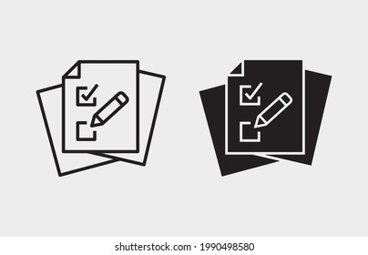 Document icon. Vector illustration isolated on white.