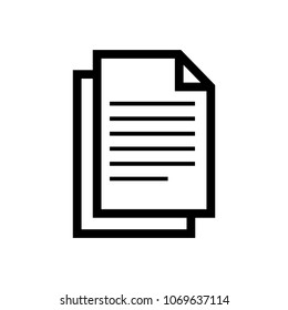 document Icon Vector Illustration on the white background.