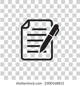 document icon vector illustration on transparent background