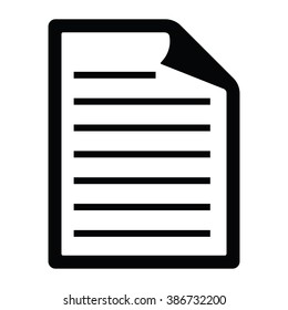 document Icon Vector Illustration on the white background.