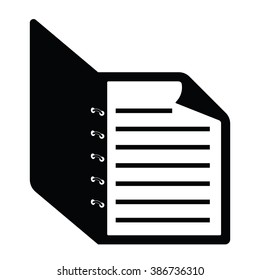 document Icon Vector Illustration on the white background.