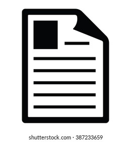 Document Icon Vector Illustration on the white background.