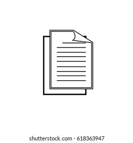 document Icon Vector Illustration on the white background.