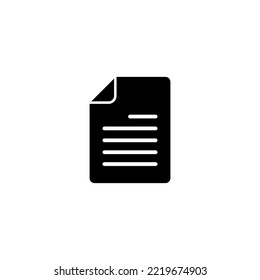 Document icon vector illustration. Paper sign and symbol. File Icon