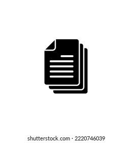 Dokumentsymbol, Vektorgrafik. Papierzeichen und -symbol. Dateisymbol