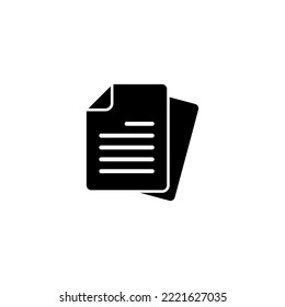 Document icon vector illustration. Paper sign and symbol. File Icon