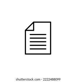 Document icon vector illustration. Paper sign and symbol. File Icon