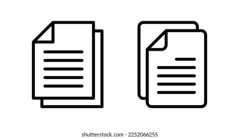 Document icon vector illustration. Paper sign and symbol. File Icon