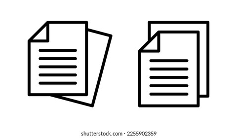 Document icon vector illustration. Paper sign and symbol. File Icon
