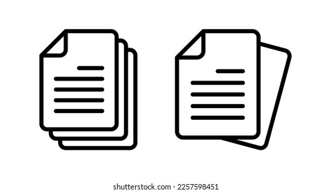 Document icon vector illustration. Paper sign and symbol. File Icon